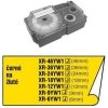 CASIO ORYGINALNY TAŚMA DO DRUKAREK ETYKIET, CASIO, XR-6YW1, CZARNY DRUK/ŻÓŁTY PODKŁAD, NIELAMINOWANY, 8M, 6MM