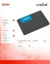 CRUCIAL DYSK SSD BX500 500GB SATA3 2.5 CALA