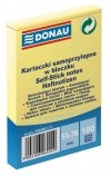 KARTECZKI SAMOPRZYLEPNE 51X76MM DONAU JASNO ŻÓŁTE 100KART