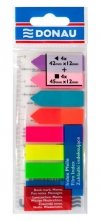 ZAKŁADKI INDEKSUJĄCE FOLIOWE 12X45MM DONAU MIX KOLORÓW (4+4)X25 SZT