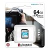KINGSTON KARTA PAMIĘCI SD 64GB CANVAS GO PLUS 170/70MB/S CL10 U3 V30