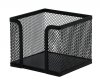 POJEMNIK NA KOSTKĘ BIUROWĄ 95X95X80MM Q-CONNECT OFFICE SET CZARNY METALOWA SIATKA