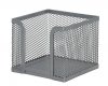 POJEMNIK NA KOSTKĘ BIUROWĄ 95X80X95MM Q-CONNECT OFFICE SET SREBRNY METALOWA SIATKA