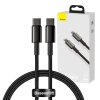Kabel USB-C do USB-C Baseus Tungsten Gold, 100W,  2m (czarny)
