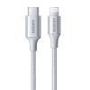 KABEL LIGHTNING DO USB-C 2.0 UGREEN PD 3A US304, 1M (SREBRNY)
