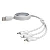 Kabel 3w1 Baseus Free2Draw USB do M+L+C 100W, 1,1 m (biały)