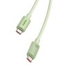 Kabel szybko ładujący Baseus USB-C do USB-C Habitat Series 100W, 2m (zielony)