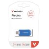 Verbatim USB flash disk, USB C, 64GB, Plectra, niebieski, 30232, USB C