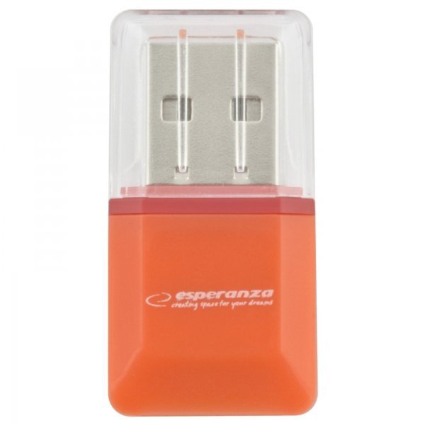 ESPERANZA CZYTNIK KART MICRO SD USB POMARAŃCZOWY