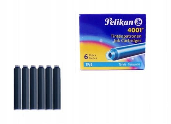 NABOJE DO PIÓR marki PELIKAN - TURKUSOWE TP/6