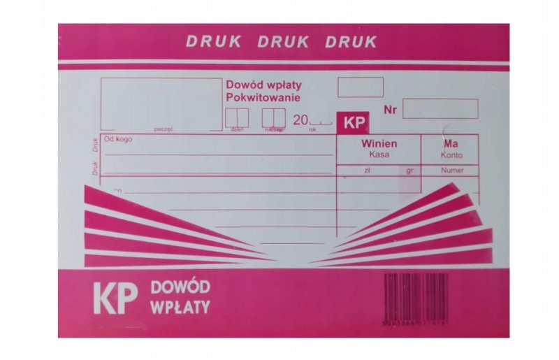 DRUK KP - DOWÓD WPŁATY - A6