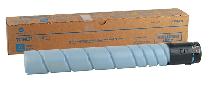 TONER ORYGINALNY MINOLTA TN321C A33K450 CYAN 25000 STRON