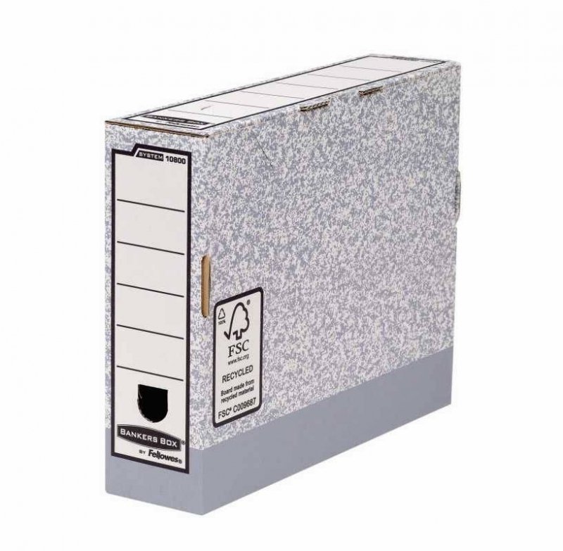 PUDŁO NA AKTA 80MM FELLOWES BOX BASIC Z FSC FASTFOLD 1080001