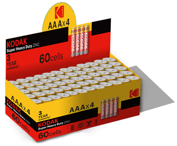 BATERIA CYNKOWA AAA KODAK ZINC SUPER HEAVY DUTY 30411715/B 4SZT