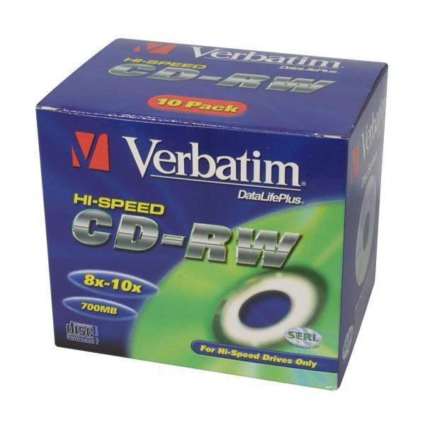 PŁYTA CD-RW 700MB 12X VERBATIM DATALIFE PLUS 43167 SLIM 5 SZT.