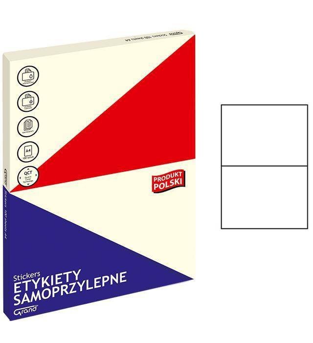 ETYKIETY SAMOPRZYLEPNE 210X148MM GRAND 150-1058 BIAŁE 100ARK*2SZT
