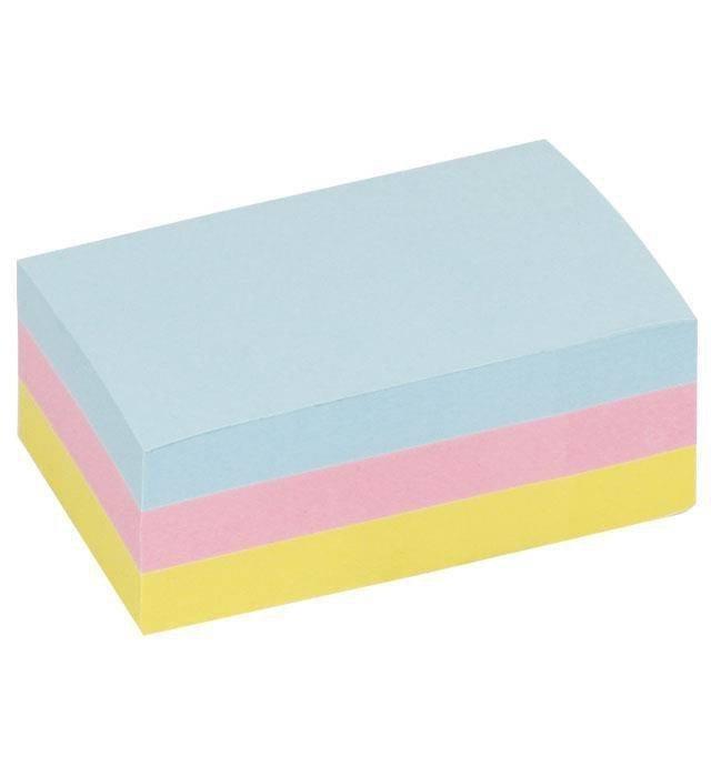 KARTECZKI SAMOPRZYLEPNE 50X75MM EAGLE 150-1140 3 KOLORY PASTEL 300KART