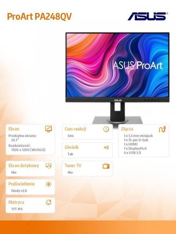 ASUS MONITOR 24.1 CALI PA248QV