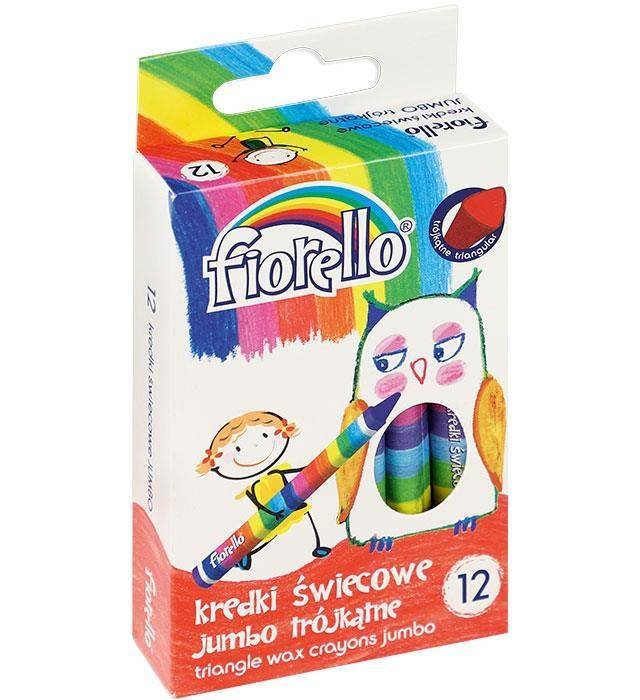 KREDKI ŚWIECOWE TRÓJKĄTNE FIORELLO 170-2209 12KOL JUMBO