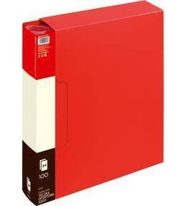 ALBUM OFERTOWY A4 GRAND 9010 120-1205 CZERWONY PVC 100 KIESZENI