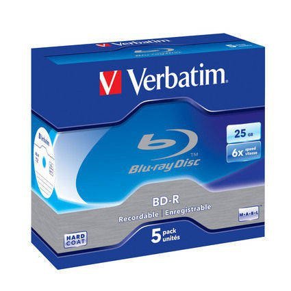 PŁYTA BD-R 25GB 6X VERBATIM 43715 JEWEL 5 SZT.