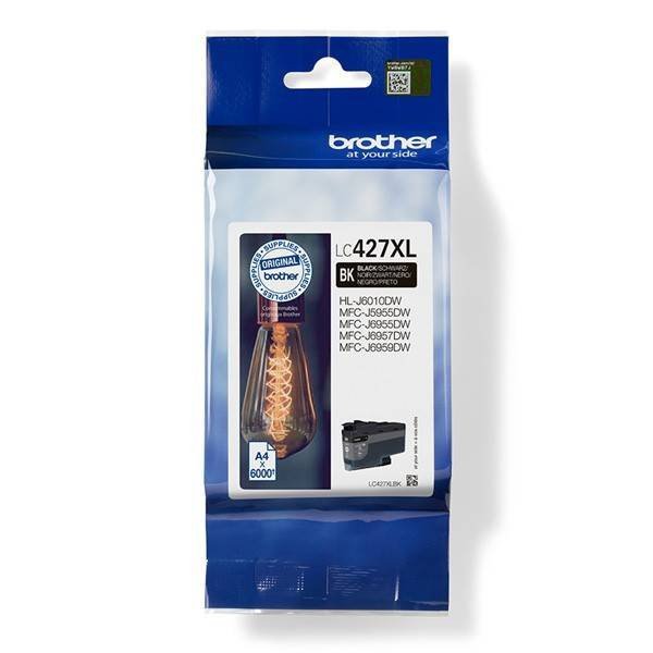 BROTHER ORYGINALNY INK / TUSZ LC-427XLBK, BLACK, 6000S, BROTHER MFC-J5955DW, MFC-J6955DW