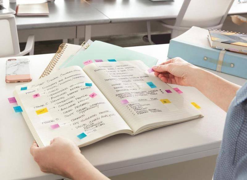 ZAKŁADKI INDEKSUJĄCE FOLIOWE 11,9X43,1MM 3M POST-IT® 683-4AB MIX*4 4*35SZT