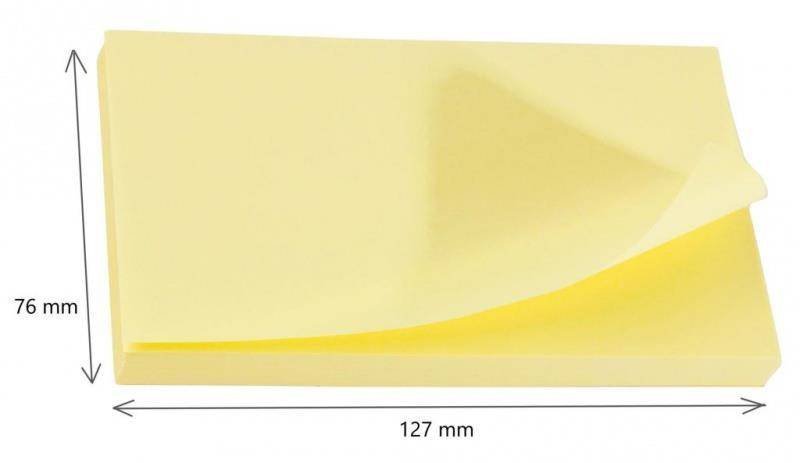 KARTECZKI SAMOPRZYLEPNE 127X76MM 3M POST-IT® 655CY-VP20 ŻÓŁTE (16+4)X100 KART