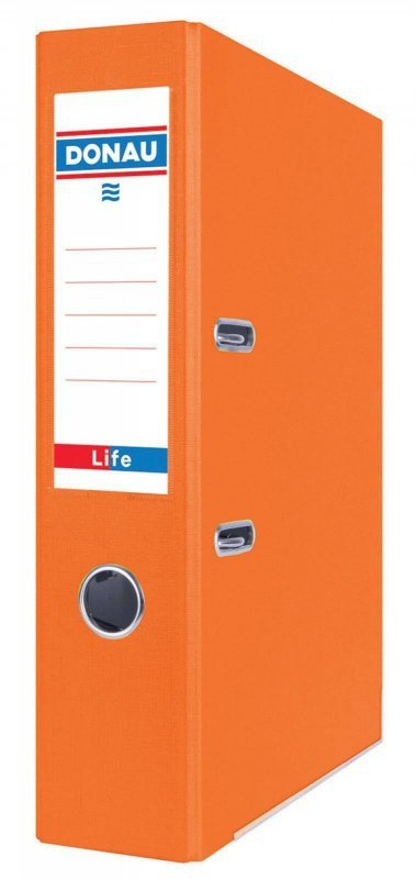 SEGREGATOR A4 DONAU LIFE 75MM POMARAŃCZOWY NEON