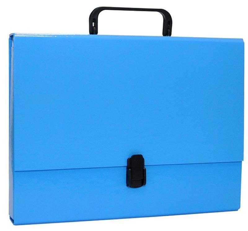TECZKA Z RĄCZKĄ A4 OFFICE PRODUCTS NIEBIESKA TEKTURA POWLEKANA PP 50MM