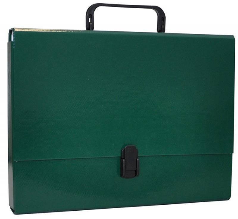 TECZKA Z RĄCZKĄ A4 OFFICE PRODUCTS ZIELONA TEKTURA POWLEKANA PP 50MM