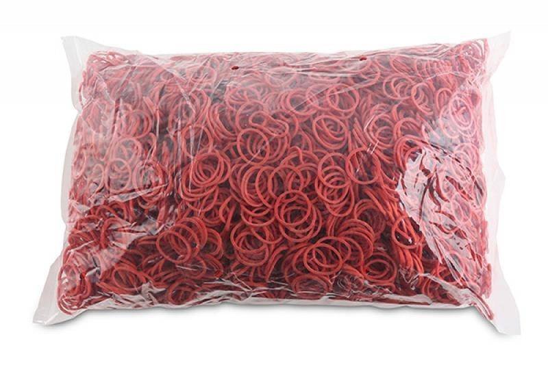 GUMKI RECEPTURKI OFFICE PRODUCTS 20MM 1,5X1,5MM 60% CZERWONE 1KG