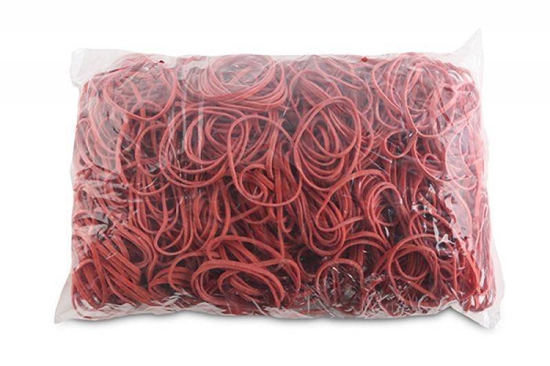 GUMKI RECEPTURKI OFFICE PRODUCTS 50MM 1,5X3MM 60% CZERWONE 1KG