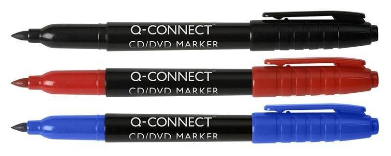 MARKER CD/DVD Q-CONNECT CZERWONY 1MM