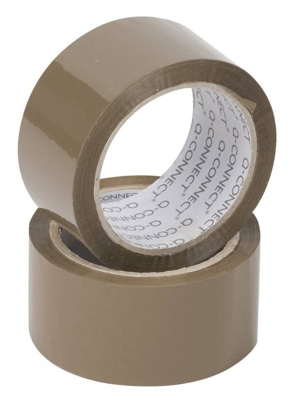 TAŚMA PAKOWA AKRYLOWA 48MMX66YD Q-CONNECT BRĄZOWA 25MIC