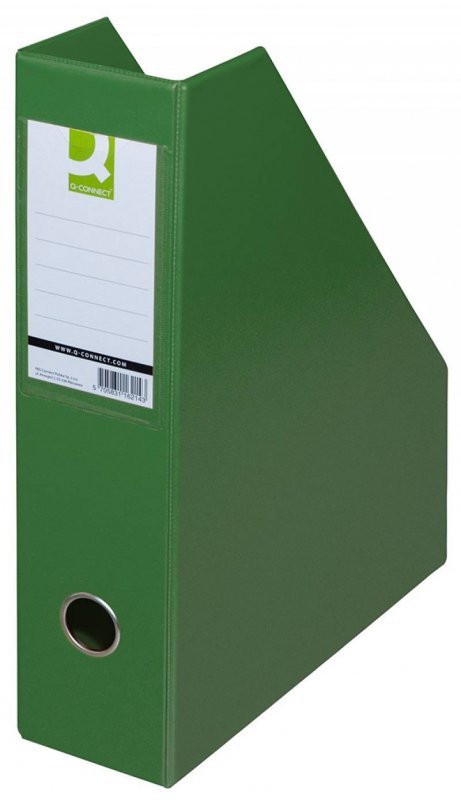 POJEMNIK NA CZASOPISMA A4/76MM Q-CONNECT ZIELONY PVC