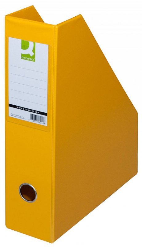POJEMNIK NA CZASOPISMA A4/76MM Q-CONNECT ŻÓŁTY PVC