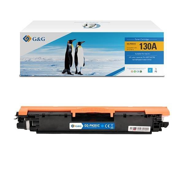 G&G KOMPATYBILNY TONER Z CF351A, CYAN, 1000S, NT-PH351C, HP 130A, DLA HP COLOR LASERJET PRO M176N, M177FW, N