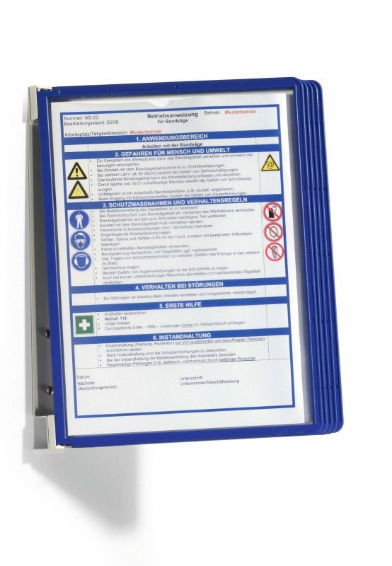 SYSTEM PREZENTACYJNY NAŚCIENNY Z 5 PANELAMI A4 DURABLE VARIO WALL 5 555107 GRANATOWY