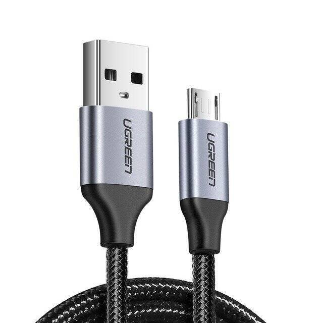 KABEL USB DO MICRO USB UGREEN US290 QC 3.0 2.4A 1M (CZARNY)