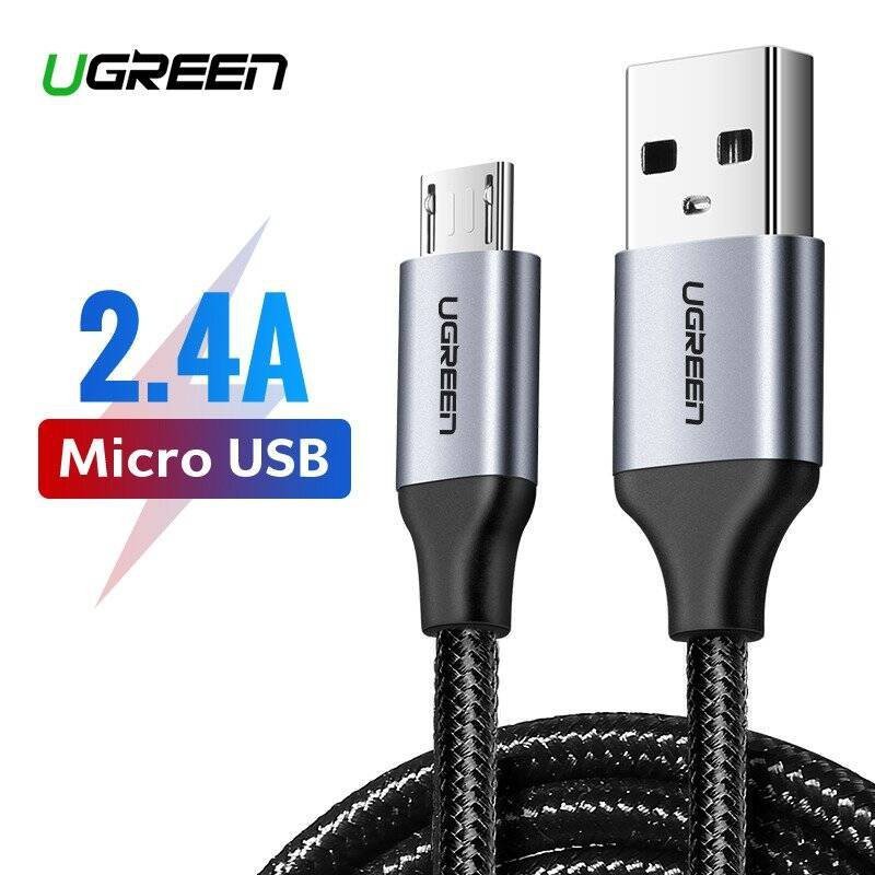 KABEL USB DO MICRO USB UGREEN US290 QC 3.0 2.4A 1M (CZARNY)
