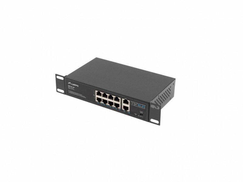 LANBERG SWICH 8X100MB POE+/2X 1GB RACK RSFE-8P-2GE-120