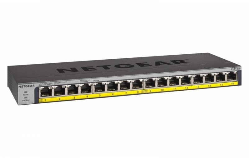 NETGEAR PRZEŁĄCZNIK GS116LP SWITCH NIEZARZĄDZALNY 16XGE POE+