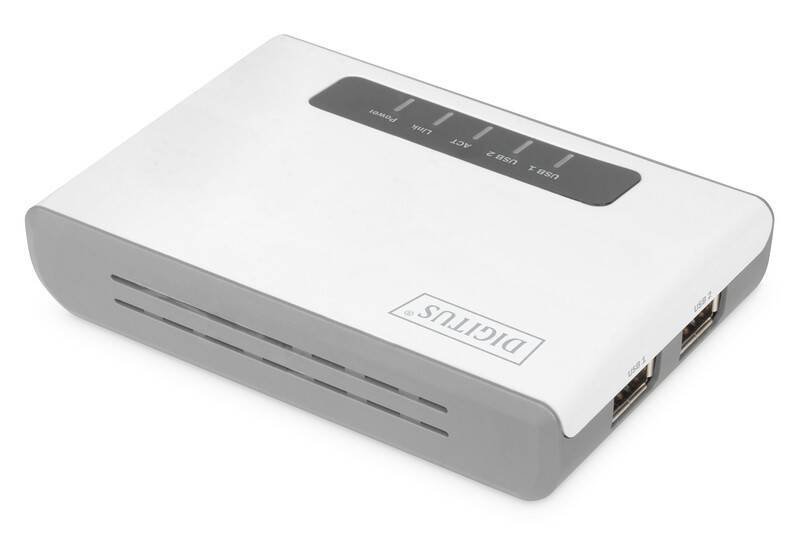 DIGITUS SERWER SIECIOWY WIELOFUNKCYJNY, BEZPRZEWODOWY 2-PORTOWY, USB 2.0, 300MBPS