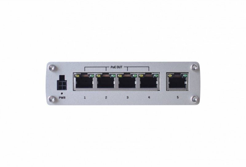 TELTONIKA PRZEŁĄCZNIK PRZEMYSŁOWY TSW100 4XPOE+, 5XGIGABIT