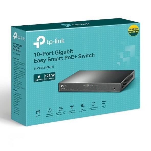 TP-LINK SWITCH SG1210MPE SMART 8GE POE+ 1GE 1SFP