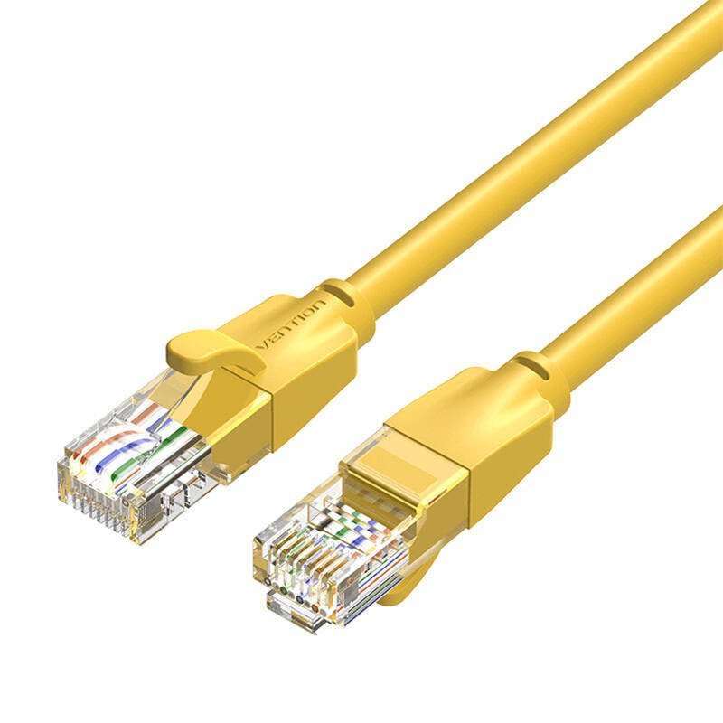 Kabel sieciowy UTP CAT6 Vention IBEYF RJ45 Ethernet 1000Mbps 1m żółty