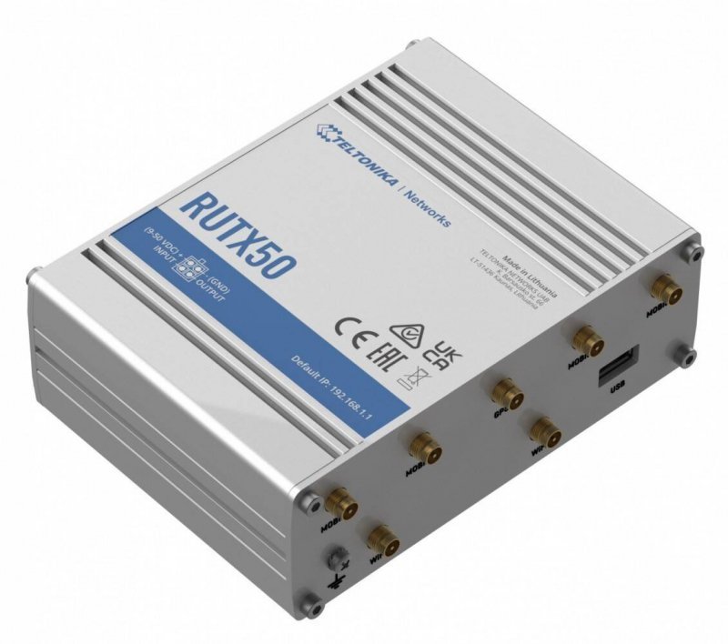 TELTONIKA ROUTER 5G RUTX50 DUAL SIM, GNSS, WIFI, 4XLAN, USB2.0