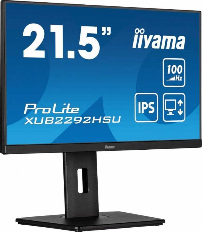 IIYAMA MONITOR 21.5 CALA XUB2292HSU-B6 IPS,100HZ,FREESYNC,PIVOT,0.4MS,HDMI, DP,4XUSB(3.2),2X2W,HAS(150MM)