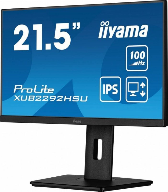IIYAMA MONITOR 21.5 CALA XUB2292HSU-B6 IPS,100HZ,FREESYNC,PIVOT,0.4MS,HDMI, DP,4XUSB(3.2),2X2W,HAS(150MM)